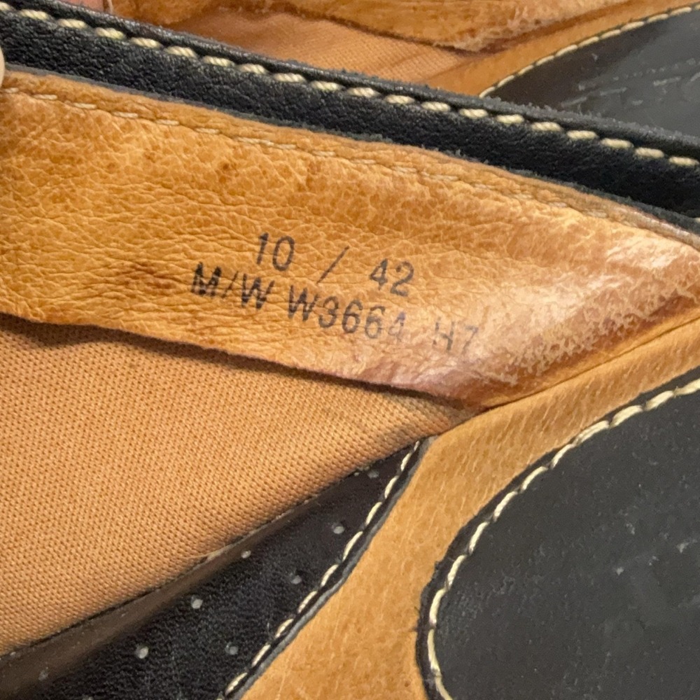 Born Shoes Womens Size 10 42 Black Leather Wedge Mules Slip On Comfort Casual - Picture 7 of 12